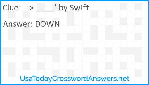 --> ____' by Swift Answer