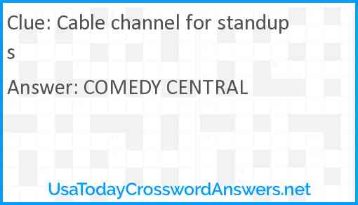Cable channel for standups Answer