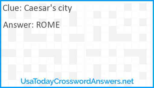 Caesar's city Answer