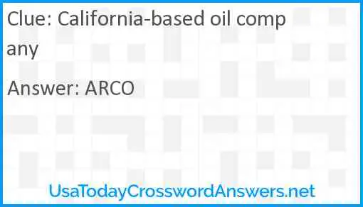California-based oil company Answer