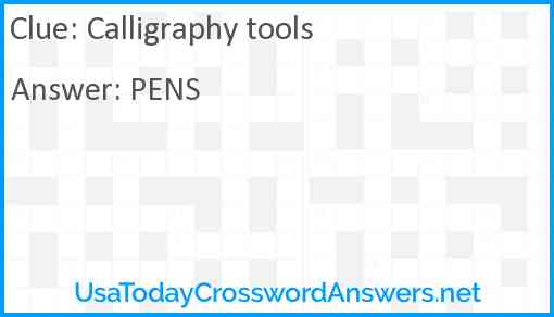 Calligraphy tools Answer