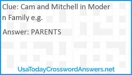 Cam and Mitchell in Modern Family e.g. Answer