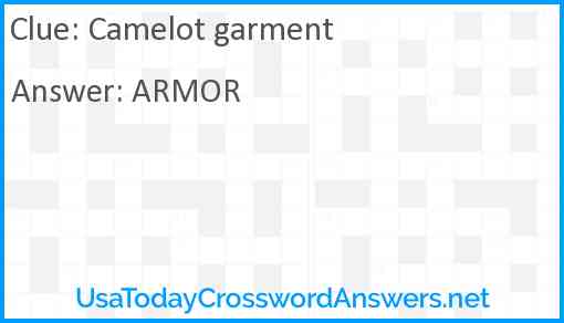 Camelot garment Answer