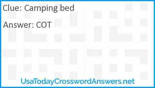 Camping bed Answer