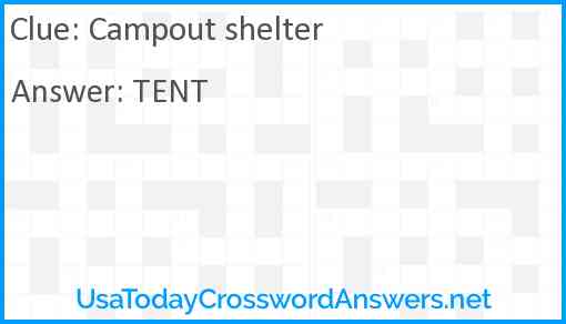 Campout shelter Answer