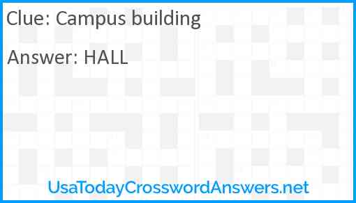 Campus building Answer