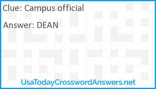 Campus official Answer