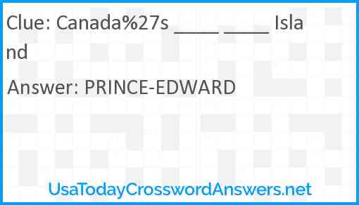 Canada%27s ____ ____ Island Answer