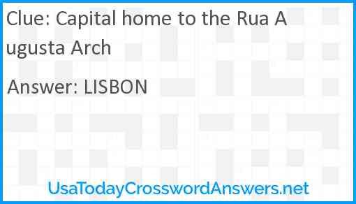 Capital home to the Rua Augusta Arch Answer