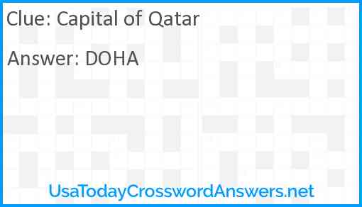 Capital of Qatar Answer