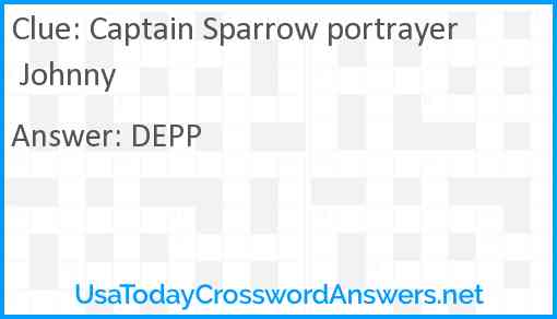 Captain Sparrow portrayer Johnny Answer