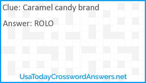 Caramel candy brand Answer