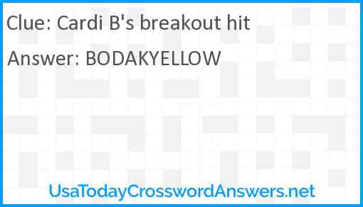 Cardi B's breakout hit Answer