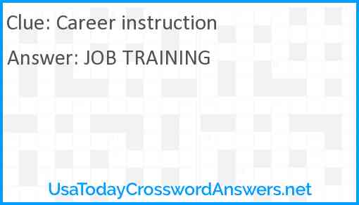 Career instruction Answer
