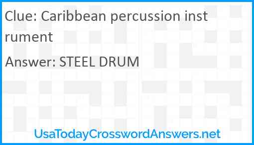 Caribbean percussion instrument Answer