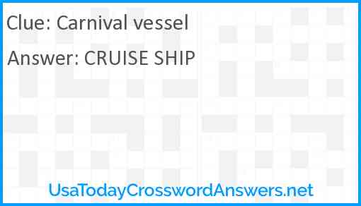 Carnival vessel Answer