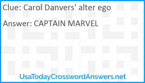 Carol Danvers' alter ego Answer