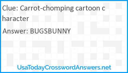 Carrot-chomping cartoon character Answer