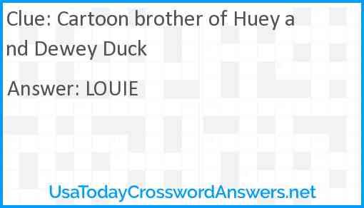 Cartoon brother of Huey and Dewey Duck Answer