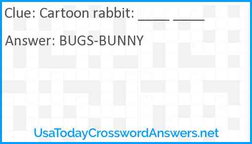 Cartoon rabbit: ____ ____ Answer