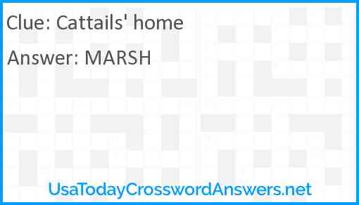 Cattails' home Answer