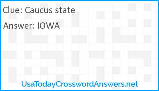 Caucus state Answer