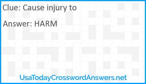 Cause injury to Answer