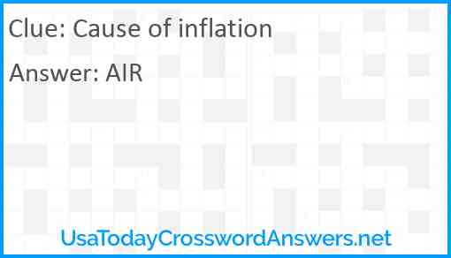 Cause of inflation Answer