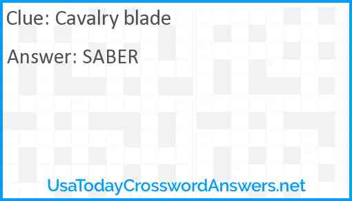 Cavalry blade Answer