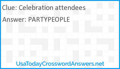 Celebration attendees Answer