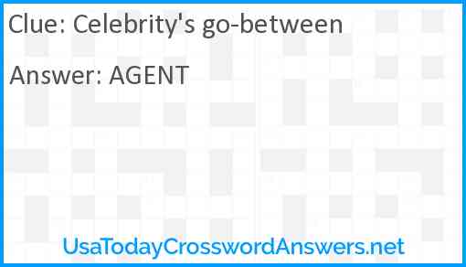 Celebrity's go-between Answer