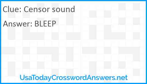 Censor sound Answer