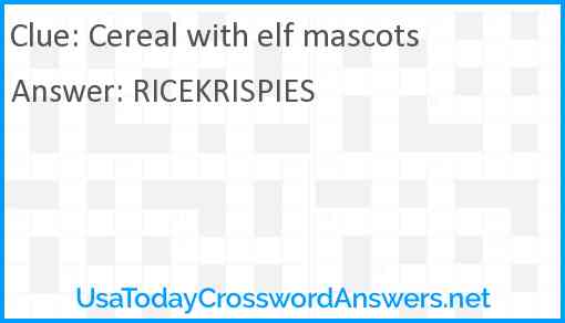 Cereal with elf mascots Answer