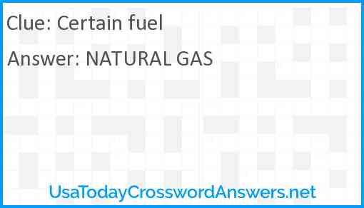 Certain fuel Answer