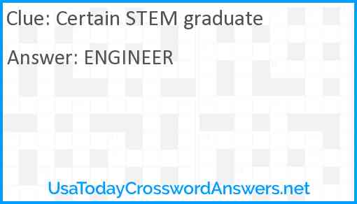 Certain STEM graduate Answer