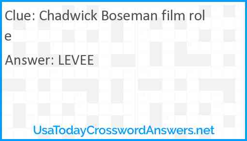 Chadwick Boseman film role Answer