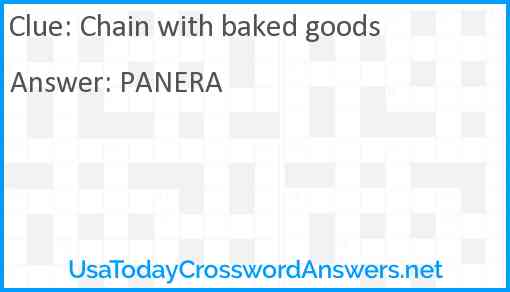 Chain with baked goods Answer