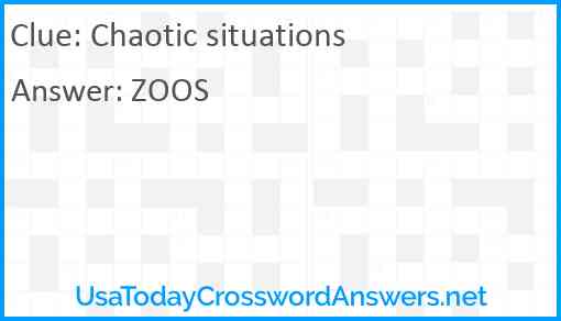 Chaotic situations Answer