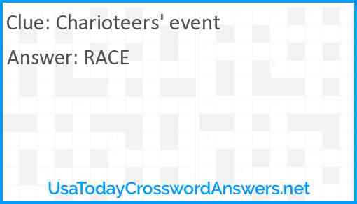 Charioteers' event Answer
