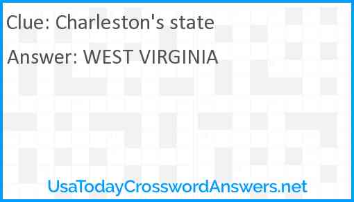 Charleston's state Answer