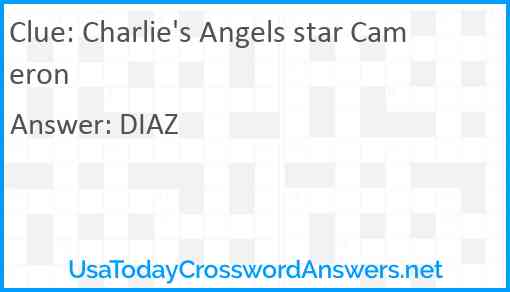 Charlie's Angels star Cameron Answer