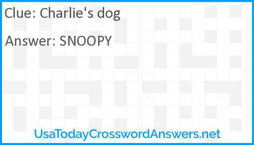 Charlie's dog Answer