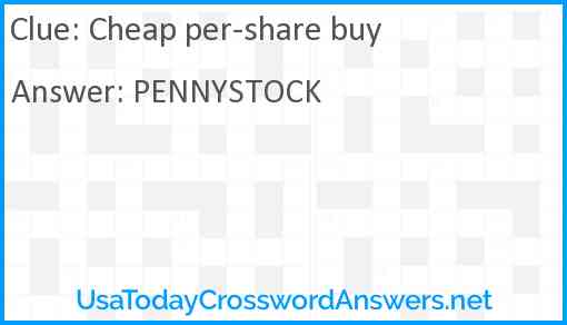 Cheap per-share buy Answer