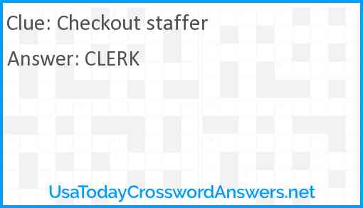 Checkout staffer Answer
