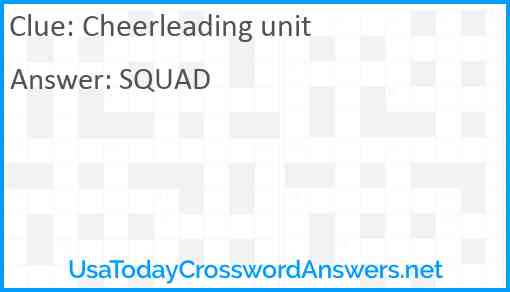 Cheerleading unit Answer