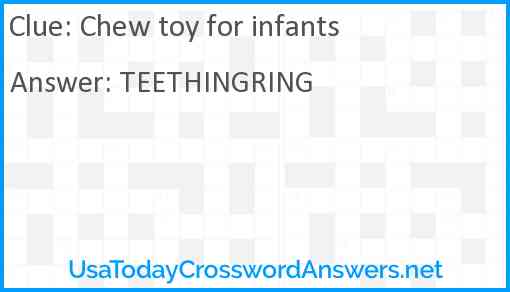 Chew toy for infants Answer
