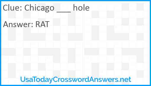 Chicago ___ hole Answer