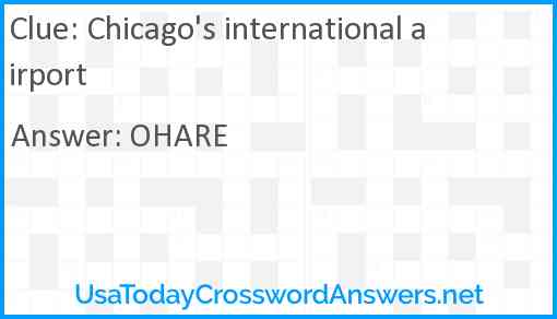 Chicago's international airport Answer