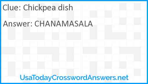 Chickpea dish Answer