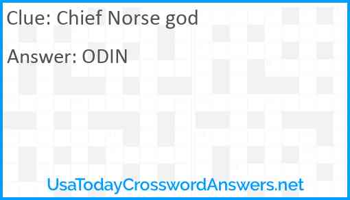 Chief Norse god Answer